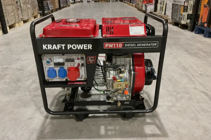 Groupe électrogène diesel triphasé 6,2 kVA avec ATS – 380V / 220V – Open Type – AVR – Démarrage électrique