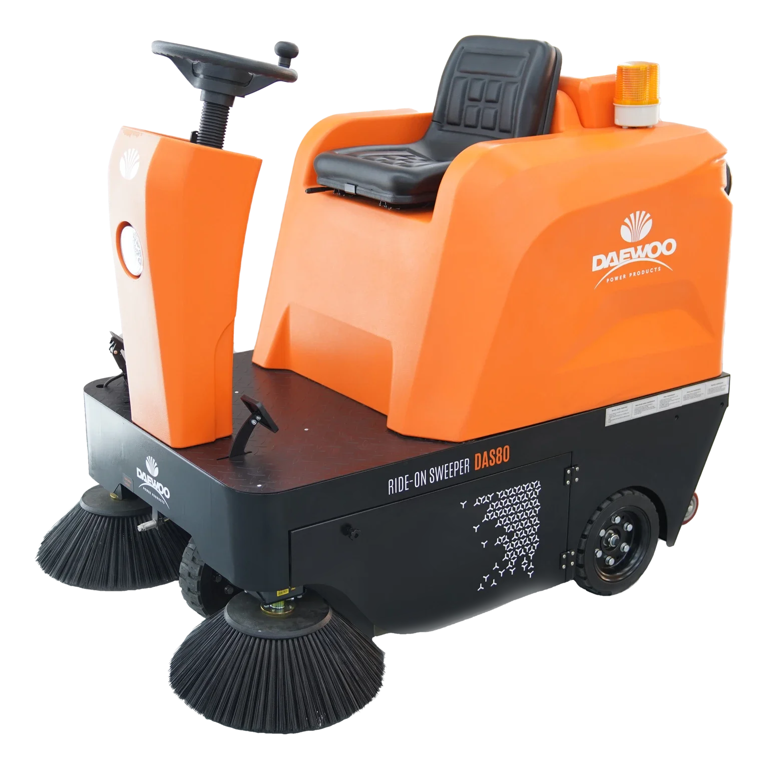 Balayeuse Autoportée Électrique Daewoo – 1250 mm de Balayage, 6380 m²/h
