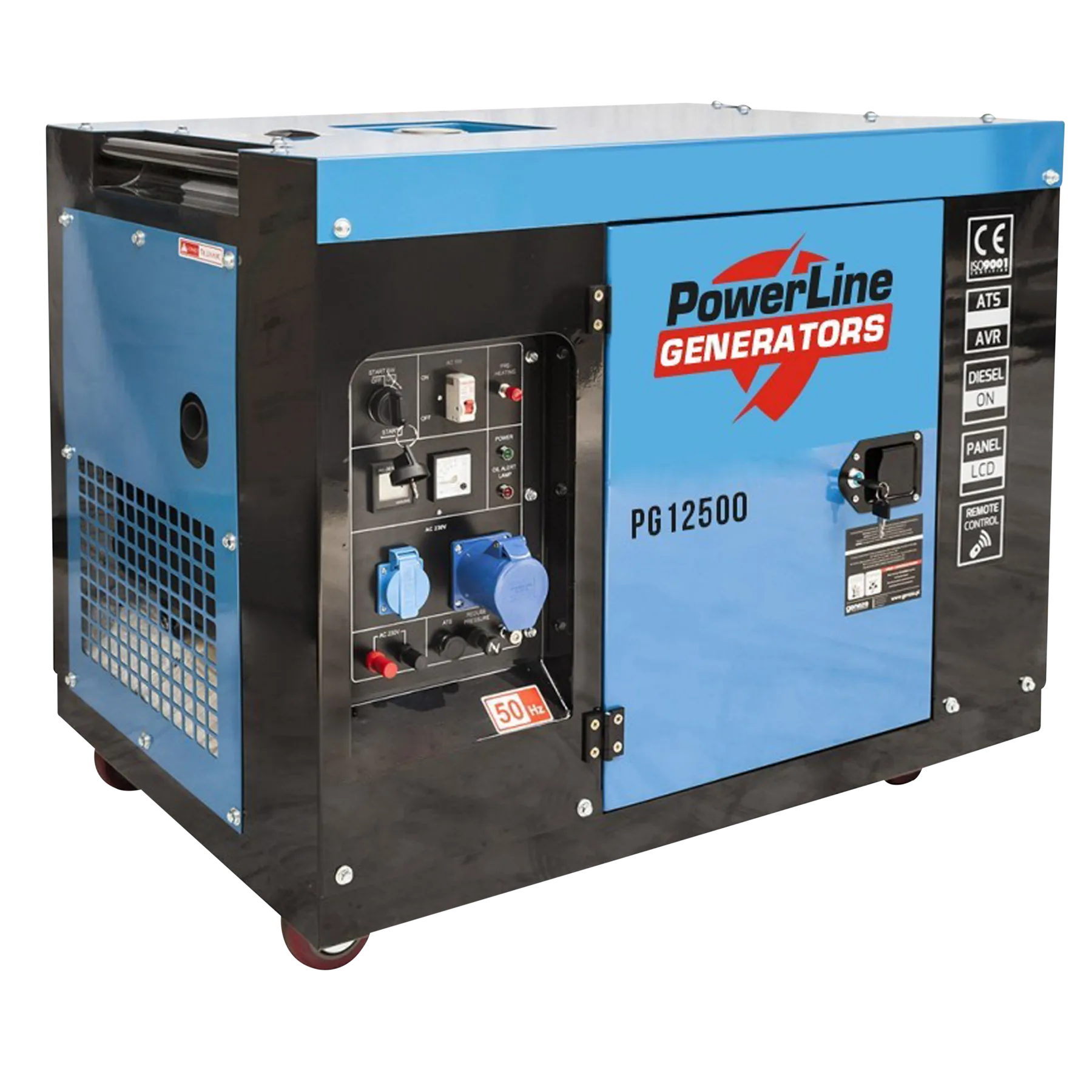 Groupe électrogène Diesel 12 kVA SUPER SILENCIEUX PG-12500 Monophase — vue 1