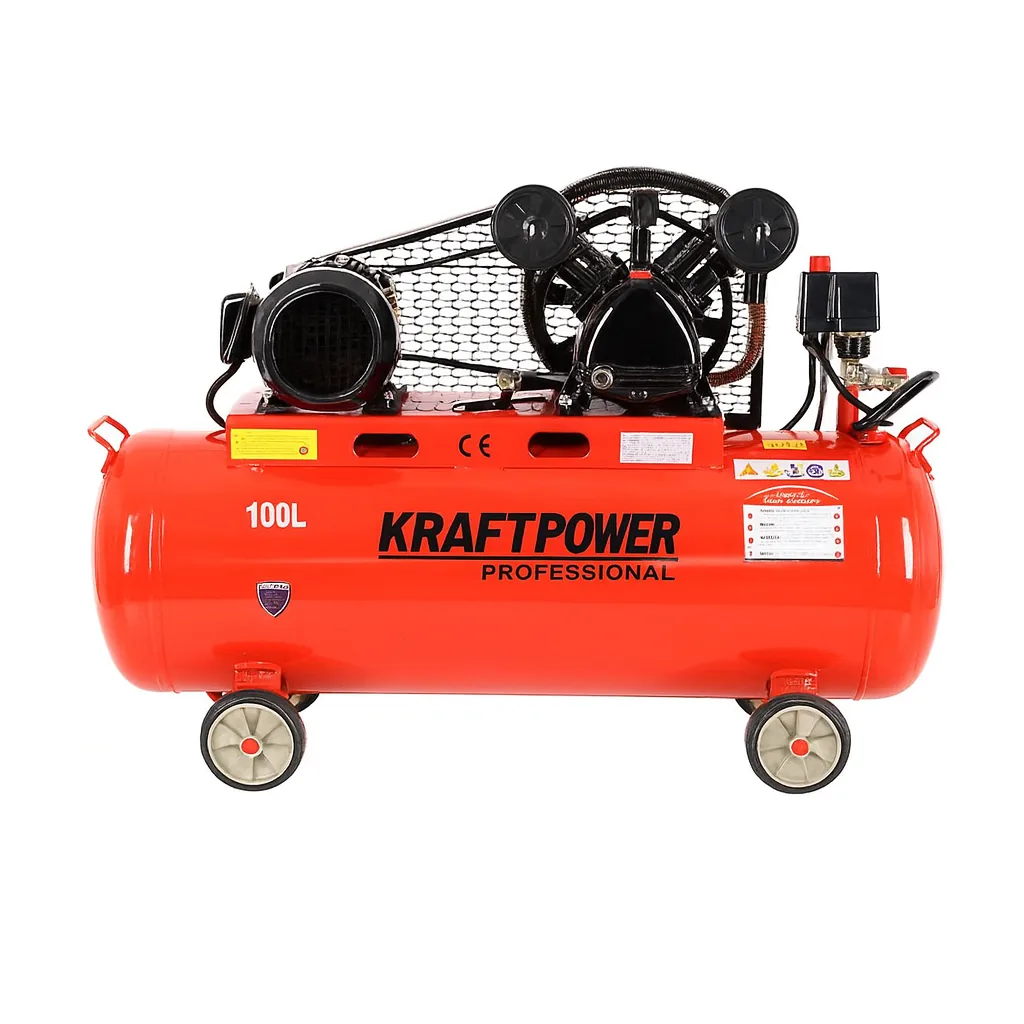 Compresseur d’Air KRAFTPOWER 100L – 3,4 kW (4,6 HP) – 580 L/min – Triphasé 400V — vue 1